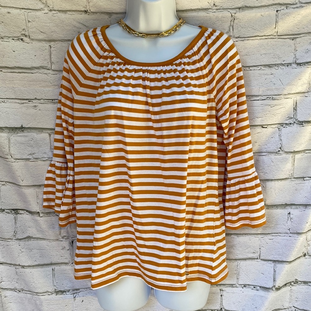 Michael Kors Striped 3/4 length blouse